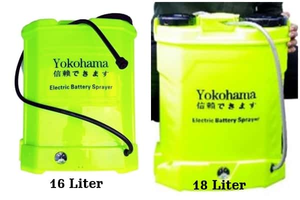Perbedaan Sprayer Yokohama 18 liter dengan 16 liter