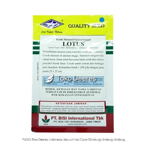 Benih Sawi Hijau - Lotus - 50 gr - Cap Kapal Terbang