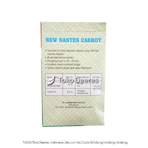 Benih Wortel - New Nantes Carrot - 20 gr - Ta Fung