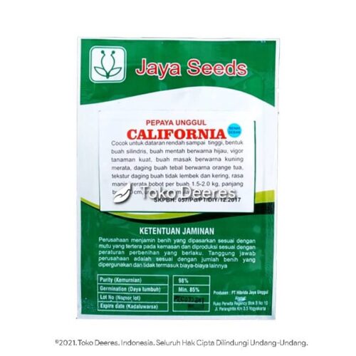 Benih Pepaya - California - 1 gr - Jaya Seed