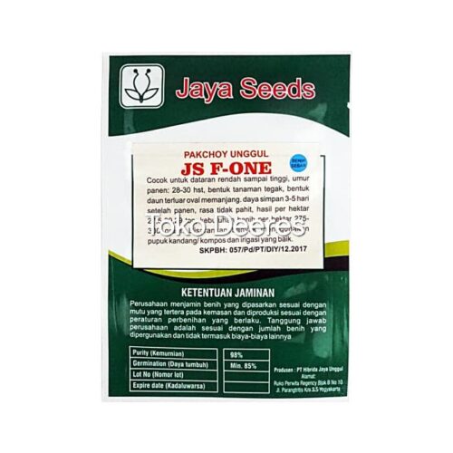 Benih Pakchoy Unggul - JS F-ONE - 10 gr - Jaya Seeds